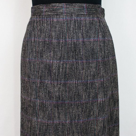 VTG Boston Tailored | Pencil Skirt - Subtle Plaid - Picture 2 of 7